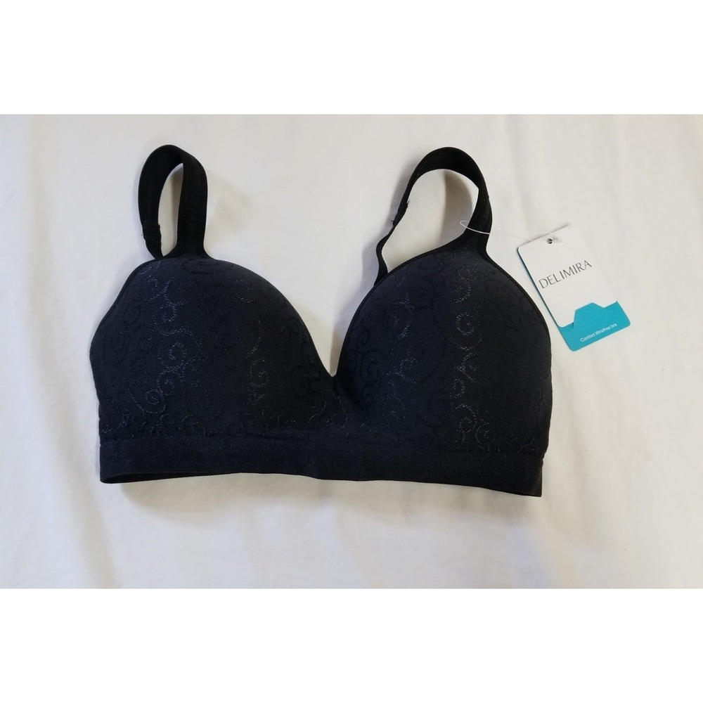 DELIMIRA Women's Jacquard Everyday Bra 34B